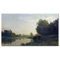 Trademark Fine Art Charles Daubigny 'The Banks of the Oise, 1866' Canvas Art, 18x32 BL0154-C1832GG